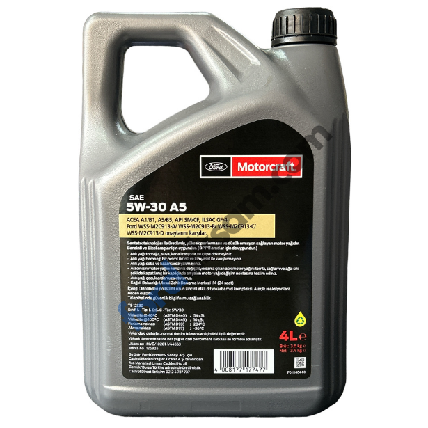Motorcraft 5W-30 4 Litre Motor Yağı